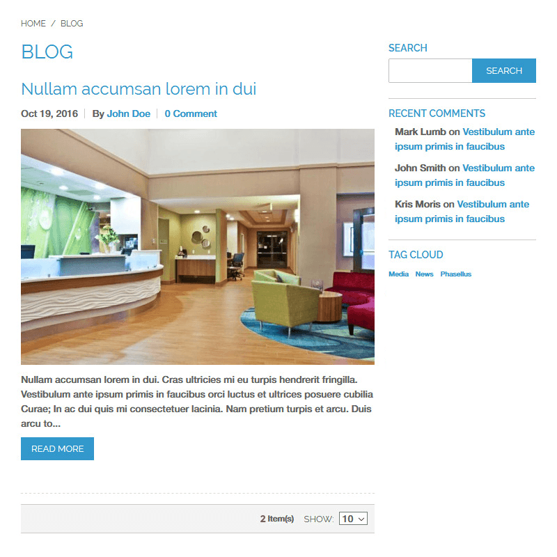 Frontend Blog - List RWD