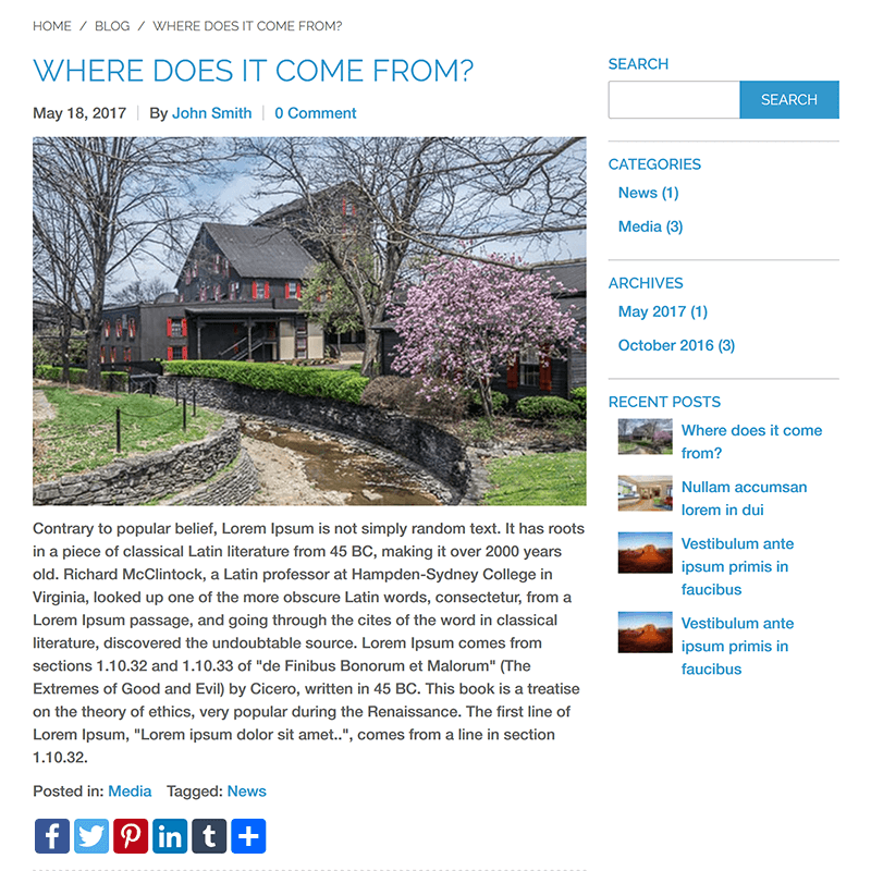 Frontend Blog - Detail RWD