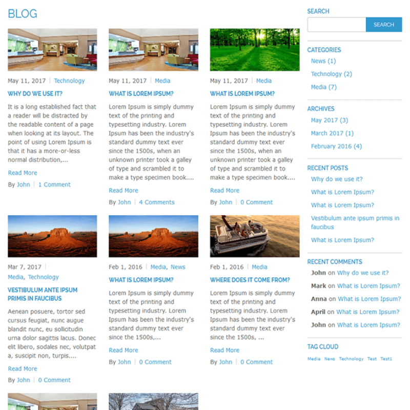 Frontend Blog - Grid RWD