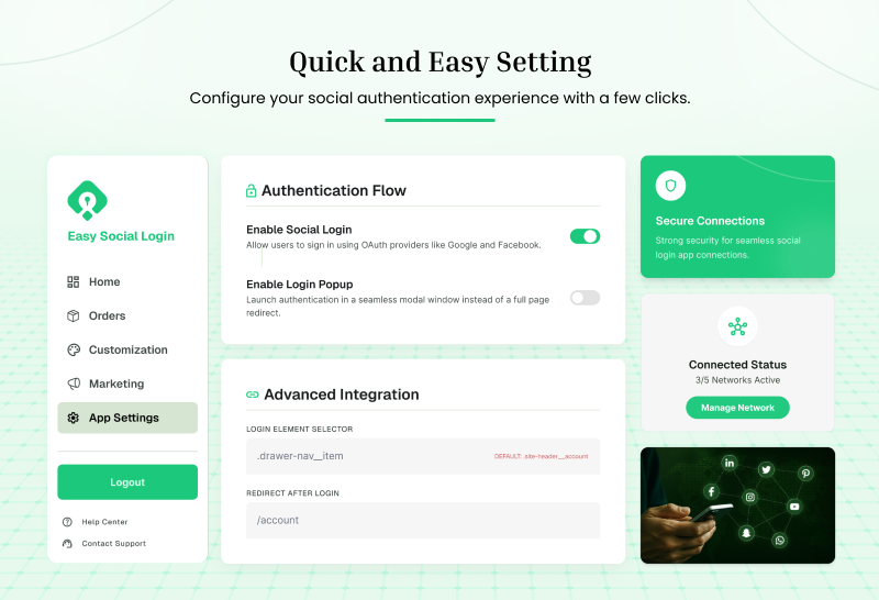 Quick and Easy Backend Settings