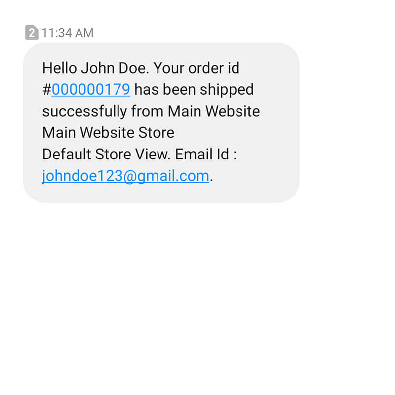 Order Shipment Notification