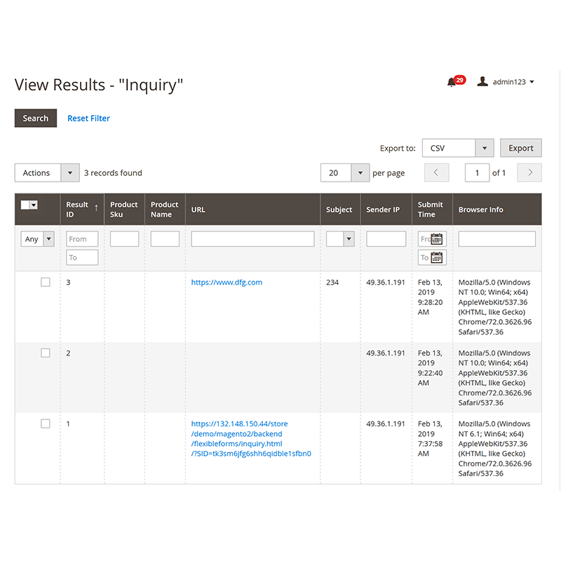 Backend Form Result Grid - Part 1