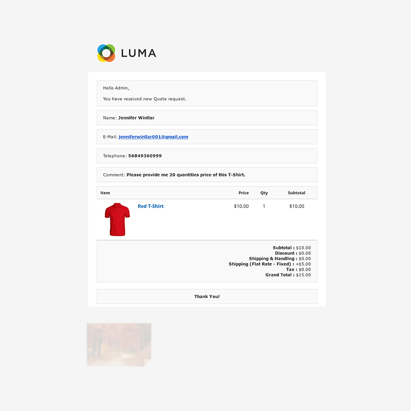Admin Email Notification