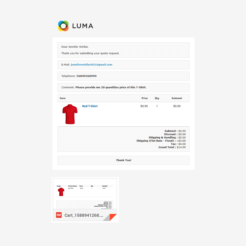 Customer Email Notification