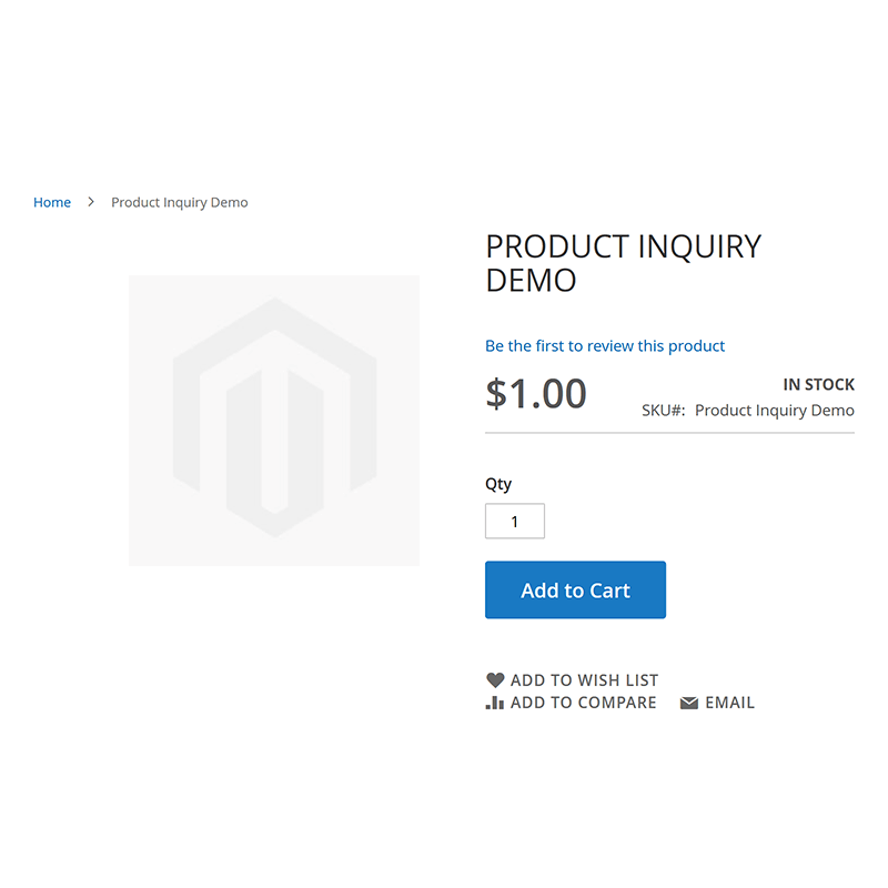 Frontend Product Inquiry Form 