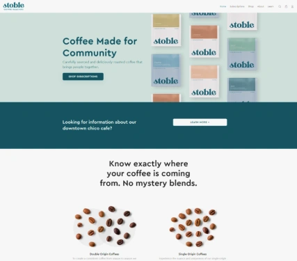 Stoble Coffee - Web Design & Development for eCommerce - Case Study by ...